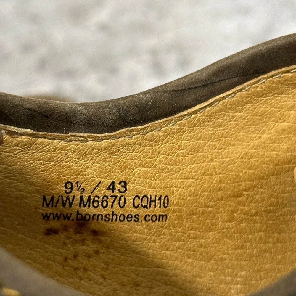 Born Asmund Casual Shoes Mens 9.5 Brown Leather Comfort Sneakers